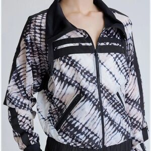 Blanc Noir Ink Print Windbreaker, S